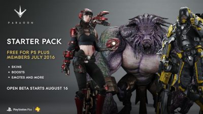 Paragon Start Pack free to PlayStation Plus members in July