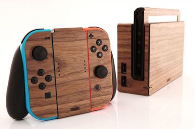 Toast creates wood veneer covers for the Nintendo Switch