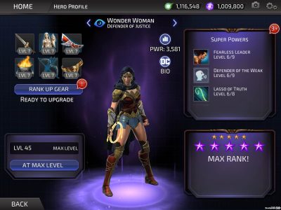 Wonder Woman’s theatrical content added to DC Legends