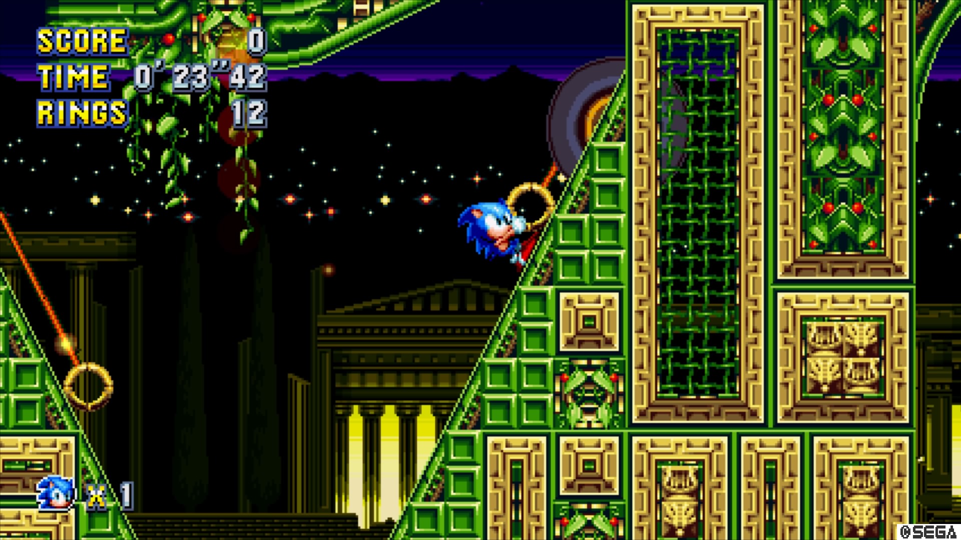 Sonic Mania - Green Hill Zone Act 1 + Special Stage + Boss 