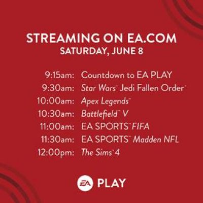 EA Play 2019 schedule announced from EA