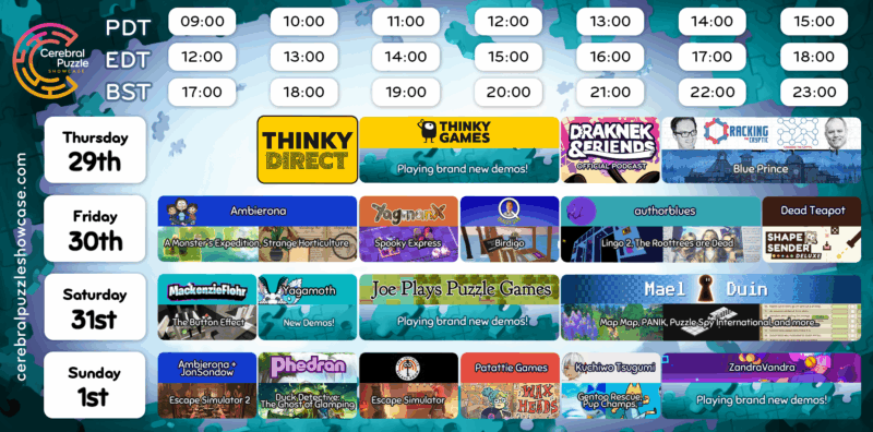 The Cerebral Puzzle Showcase Returns for 2025: A Celebration of Thinky ...