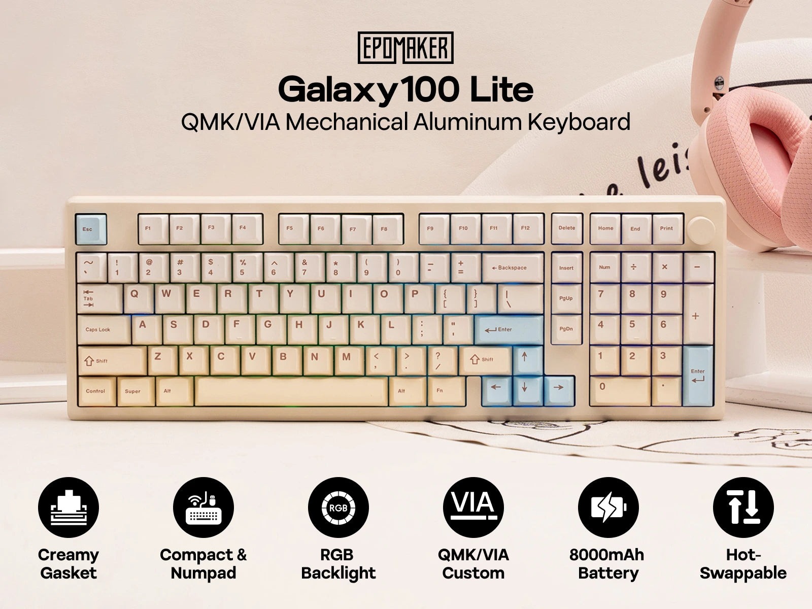 Epomaker Galaxy100 Lite Mechanical Keyboard Review - digitalchumps
