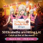 The Seven Deadly Sins: Origin Takes Over L.A. Live With The “50 Elizabeths In LA” Event On March 14
